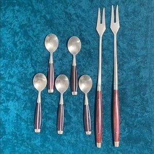 Mid Century Appetizer Spoons and Forks